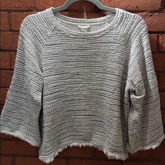 Club Monaco Boucle Textured Sweater with Fringes - Picture 3 of 4